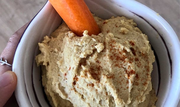 Hummus de lenteja roja