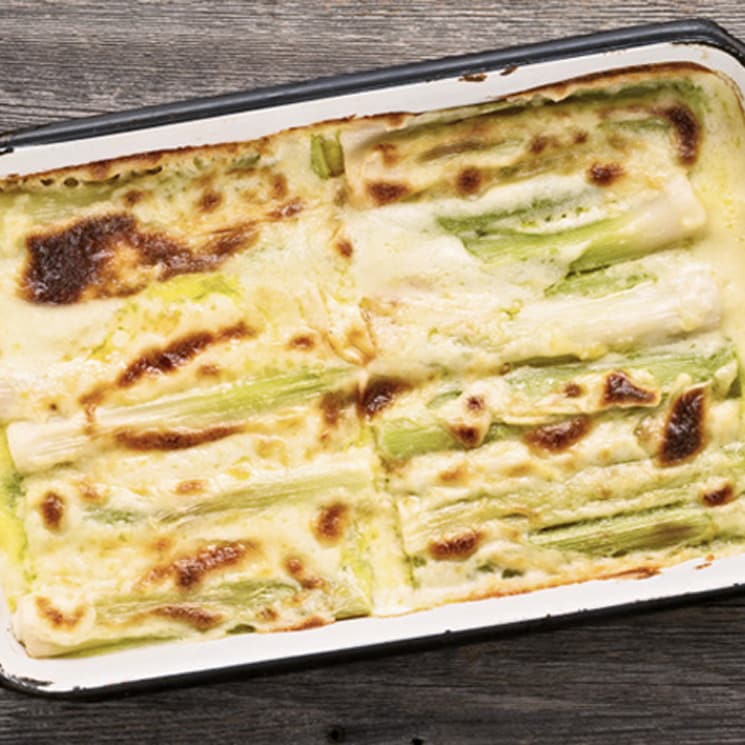 Puerros Gratinados