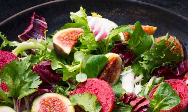 Ensalada de higos 'al cuadrado'