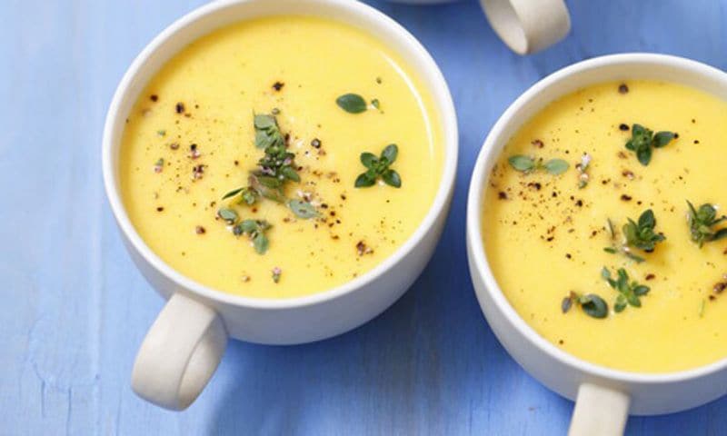 Crema de coliflor y zanahoria al jengibre