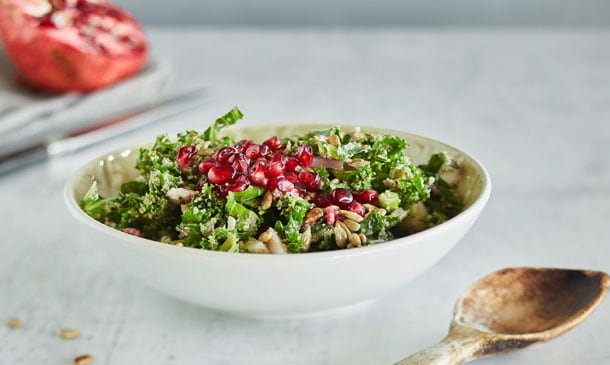 Ensalada de quinoa, granada y chía con vinagreta de lima Ensalada de quinoa, granada y chía con vinagreta de lima