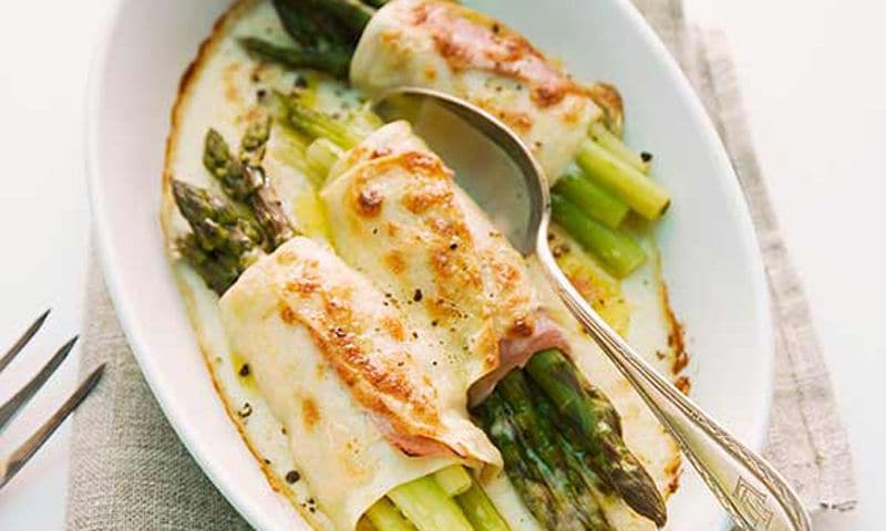 Canelones de espárragos