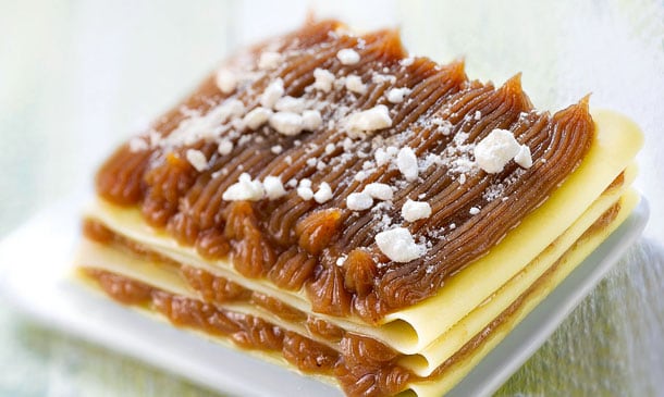 'Lasaña' de crema de castañas 'Lasaña' de crema de castañas