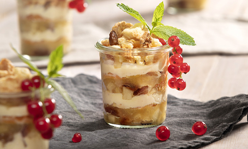 'Strudel' de manzana con 'crumble' de canela