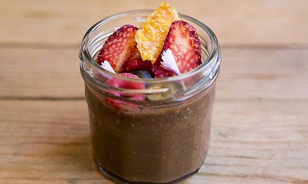 Pudin energético de chía y cacao Pudin energético de chía y cacao