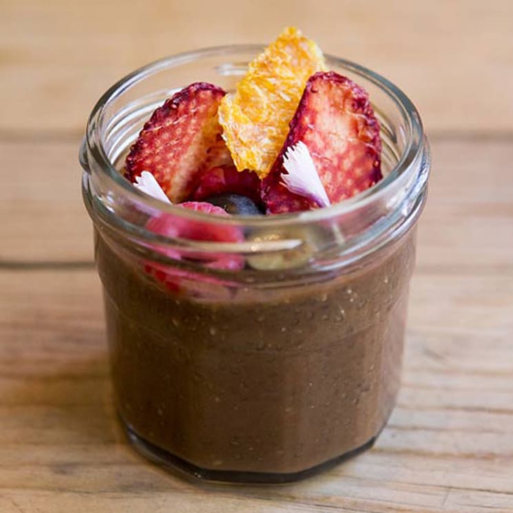 Pudin energético de chía y cacao