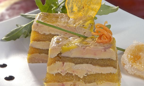 Terrina de foie y puré de kaki Terrina de foie y puré de kaki