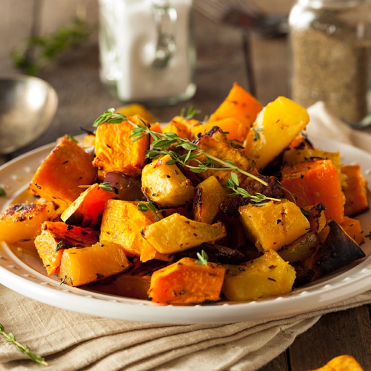 Calabaza asada al horno con tomillo
