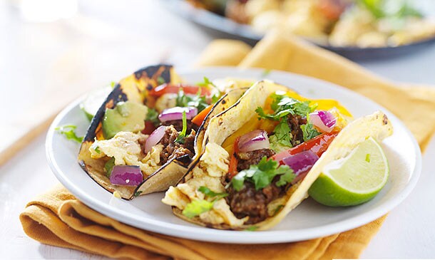 Tacos de ternera y pollo Tacos de ternera y pollo