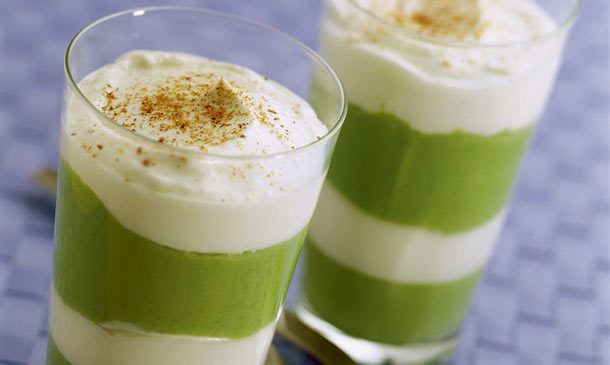 'Capuchino' de guisantes con nuez moscada 'Capuchino' de guisantes con nuez moscada