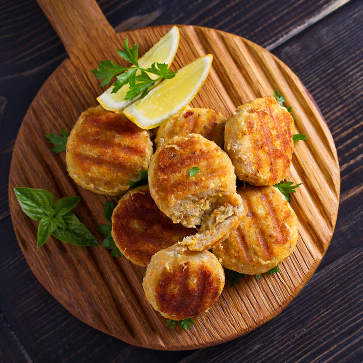 Hamburguesa de atún y avena