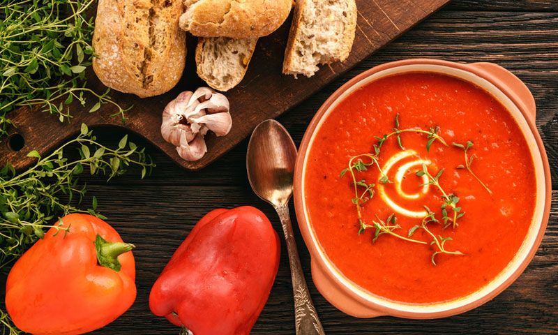 Crema de pimiento rojo asado