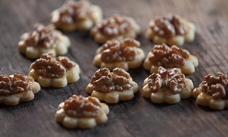 Galletas de mantequilla con nueces