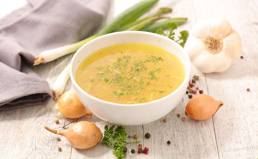 Caldo navideño de tapioca
