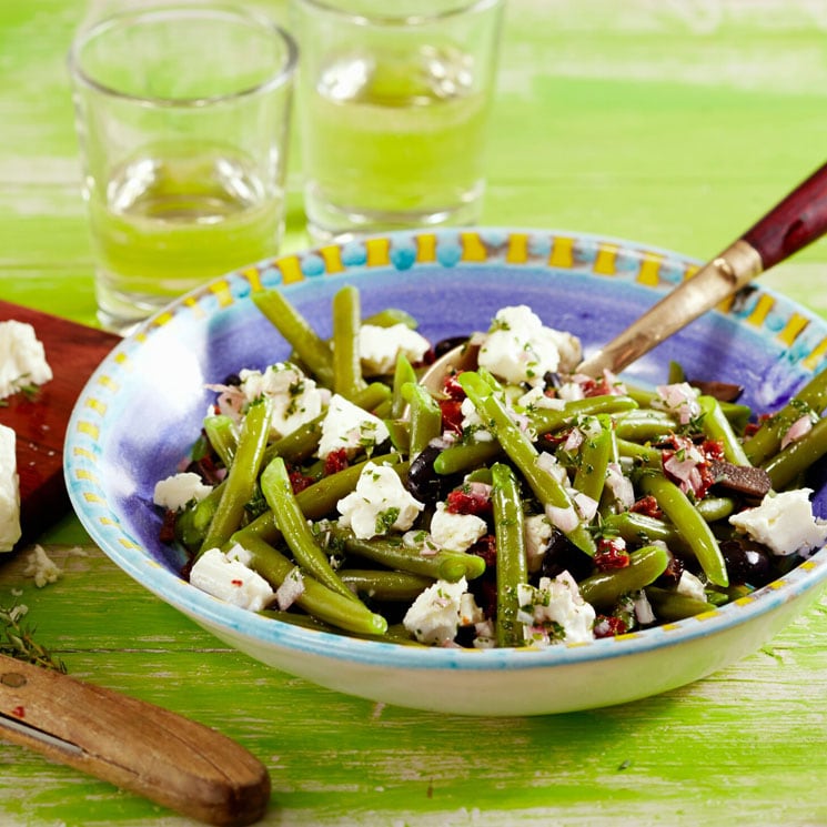 Ensalada De Judias Verdes Y Queso Feta Al Tomillo