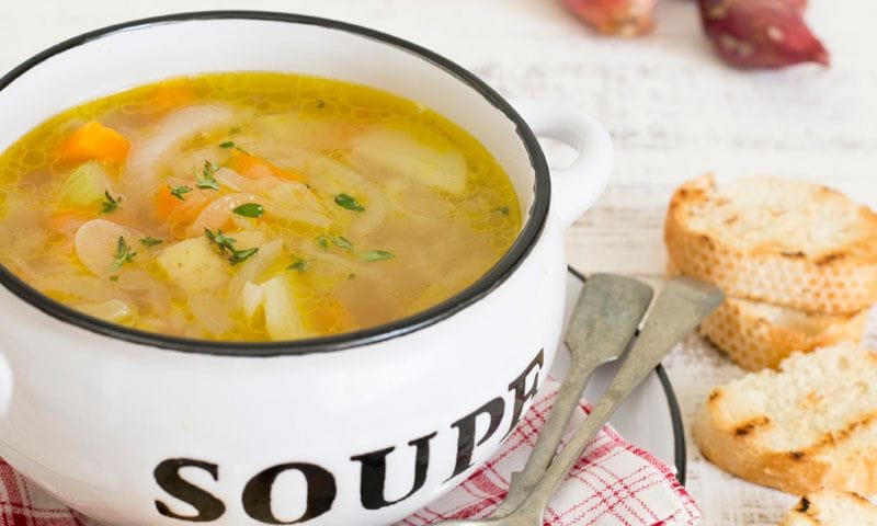 Sopa de zanahoria y calabacín