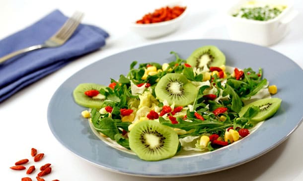 Ensalada de kiwi y bayas de Goji