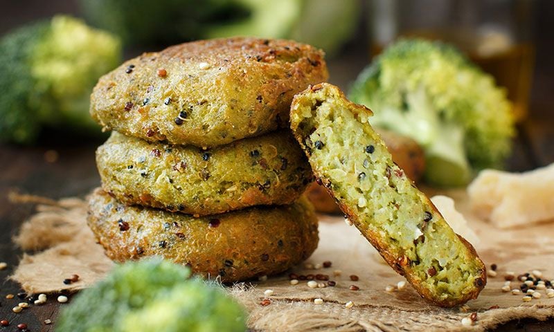 Croquetas veganas de quinoa y brócoli