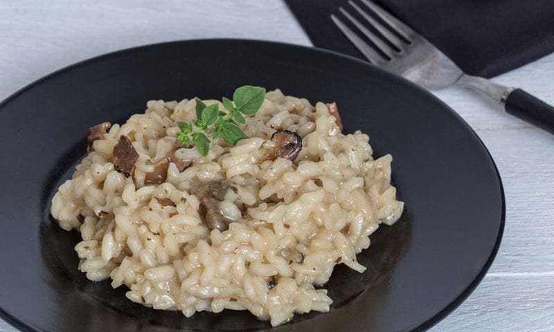 Risotto con boletus y trufa