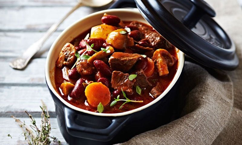 'Goulash' con verduras y champiñones