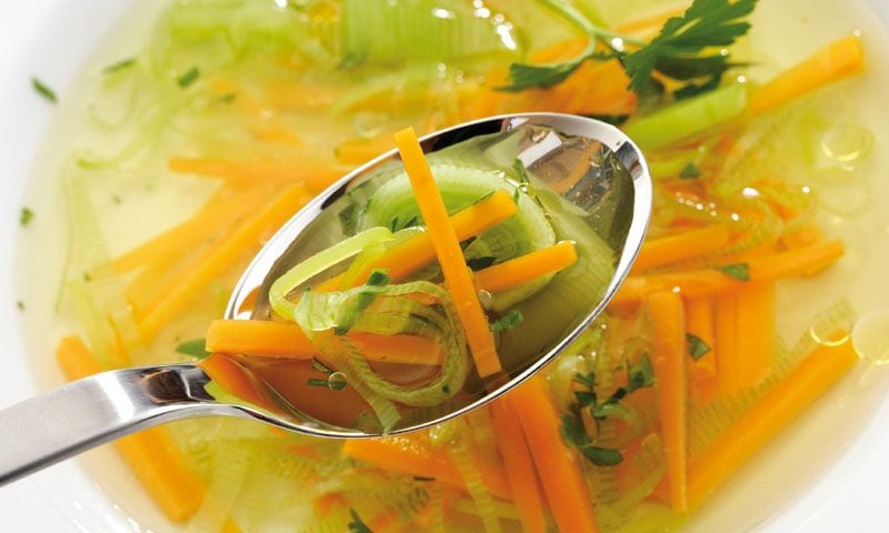 Sopa juliana de verduras