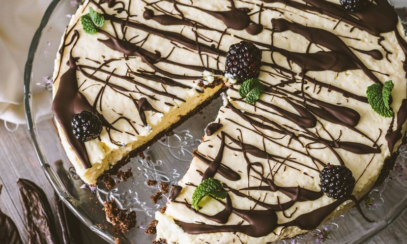 Tarta de algarroba y naranja