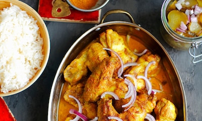 Alitas de pollo al curry