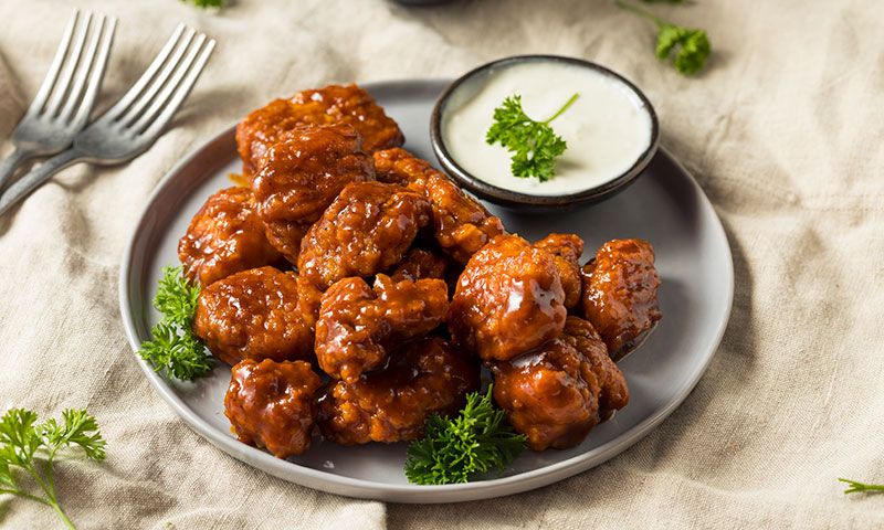 Pollo agridulce. Receta de alitas deshuesadas