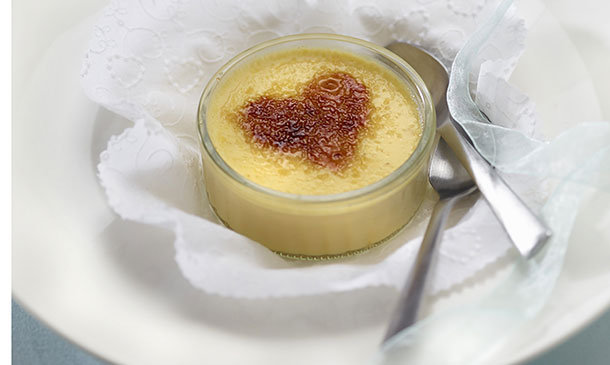 Crème brûlée para San Valentín Crème brûlée para San Valentín