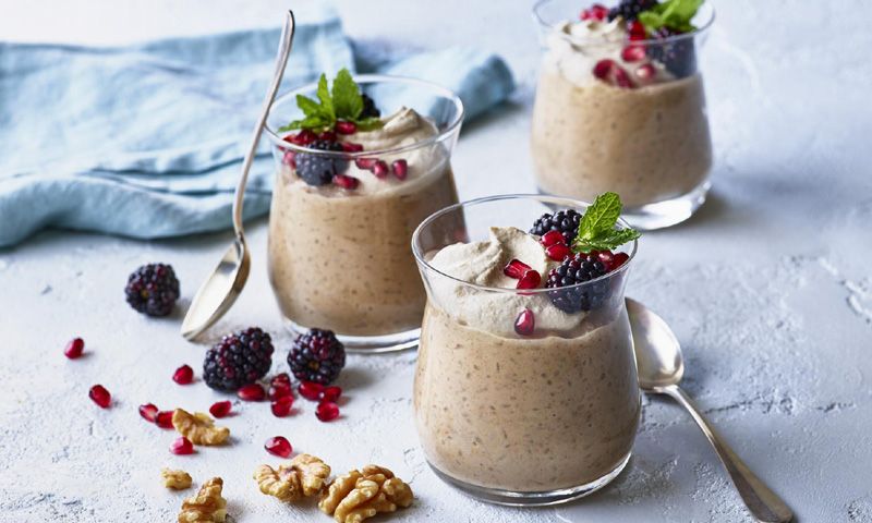 Arroz con leche de nueces