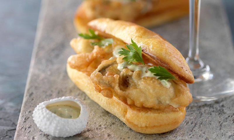 Bocadito de ostras en tempura