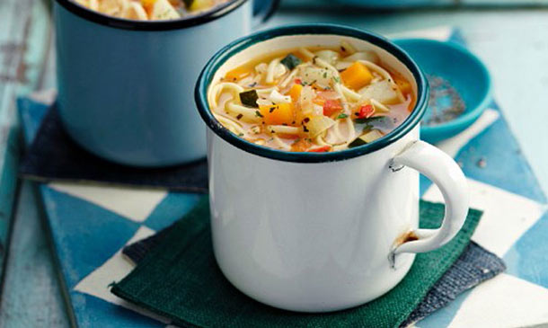 Sopa de verduras al microondas Sopa de verduras al microondas