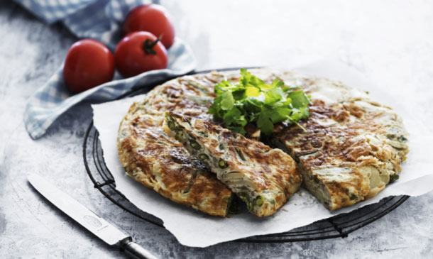 Tortilla italiana de judías verdes ('frittata')