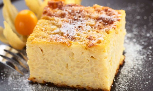 Pastel de arroz con leche Pastel de arroz con leche