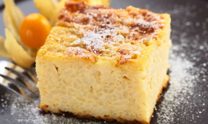 Pastel de arroz con leche