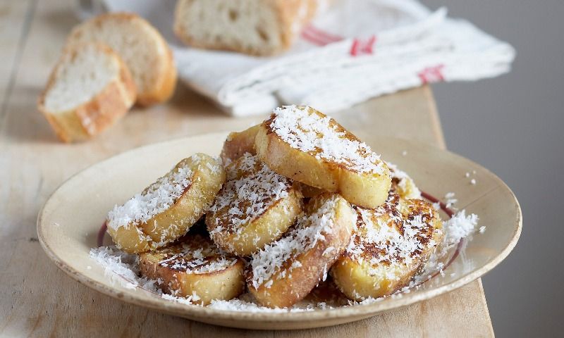 Torrijas de coco especiadas