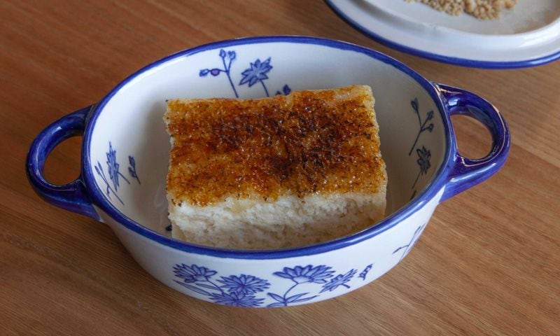 Torrija ahumada de pan 'brioche'