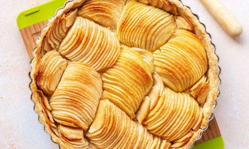 Tarta de manzana con hojaldre