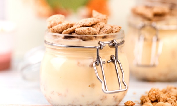 Natillas caseras con muesli Natillas caseras con muesli