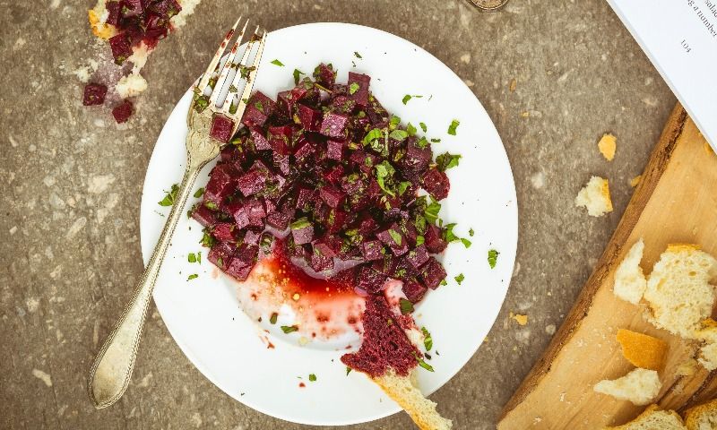 Ensalada de remolacha y menta