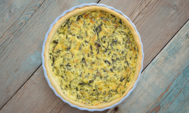 'Quiche' de espinacas con queso 'Quiche' de espinacas con queso