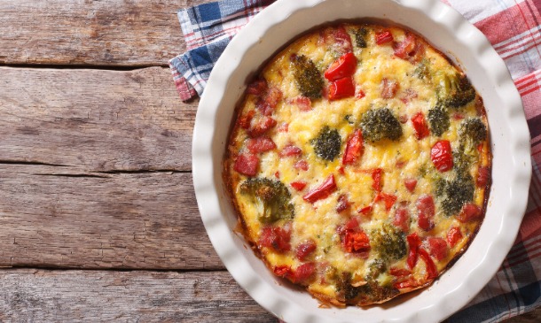 'Quiche' de brócoli y tomates cherry 'Quiche' de brócoli y tomates cherry