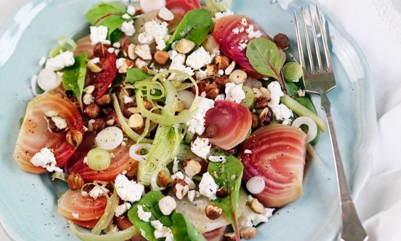 Ensalada de remolacha con feta