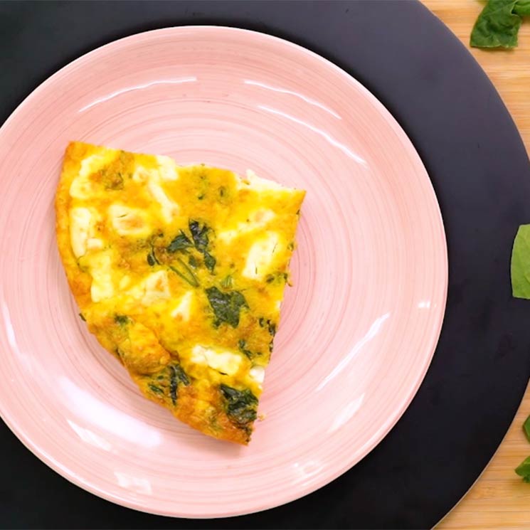 'Frittata' de tomates, espinacas y queso feta 'Frittata' de tomates, espinacas y queso feta
