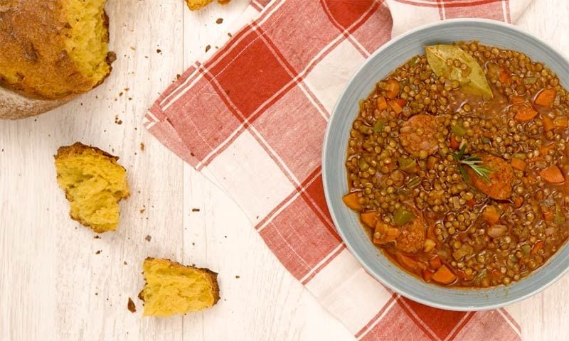 Lentejas caseras con chorizo