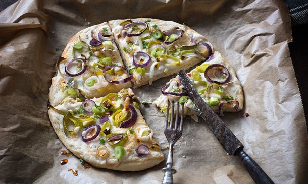 Pizza 'bianca' vegetal Pizza 'bianca' vegetal