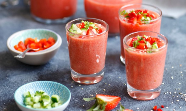Gazpacho de fresas