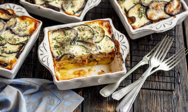 'Moussaka' vegetariana con lentejas 'Moussaka' vegetariana con lentejas