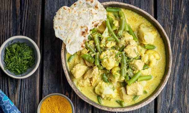 Pollo y coliflor al curry Pollo y coliflor al curry