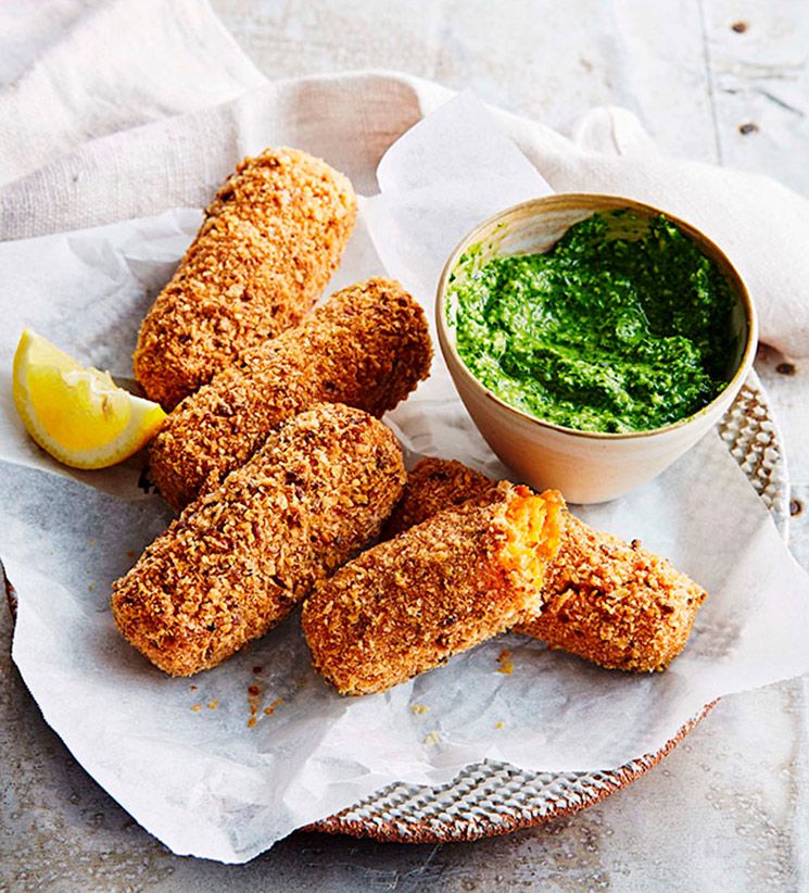 Croquetas de boniato, champiñón y cúrcuma Croquetas de boniato, champiñón y cúrcuma